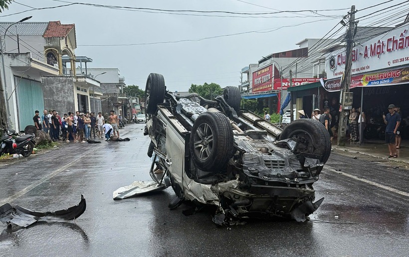 Hiện trường vụ tai nạn. Ảnh: Báo Xây dựng.