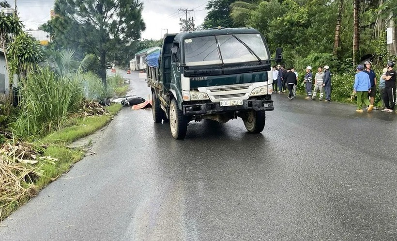 Hiện trường vụ tai nạn. Ảnh: PLO.