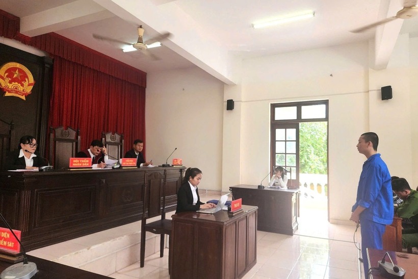 Bị cáo Nguyễn Thiên S. bị tuyên phạt mức án 9 năm tù. (Ảnh: Báo Tây Ninh)