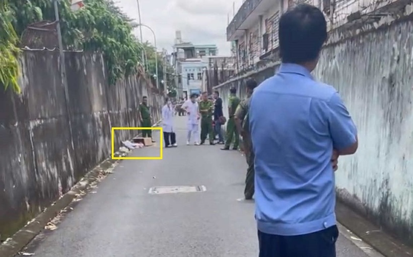 Khu vực phát hiện thi thể trẻ sơ sinh. Ảnh: Vietnamnet