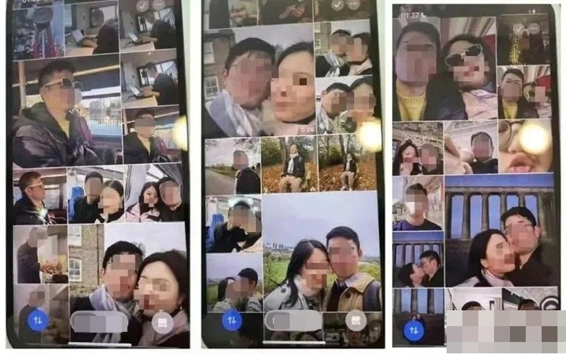 Những bức ảnh chụp Huang và Wang. Ảnh: Benliu News.