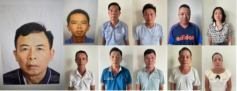 Bị can Diêm Công Sâm (bên trái) cùng đồng phạm. (Ảnh: Công an Bắc Ninh)