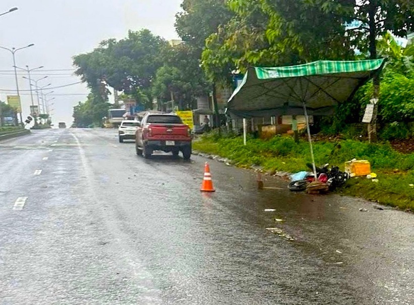 Hiện trường vụ tai nạn giao thông khiến một người tử vong. Ảnh: Dân Trí