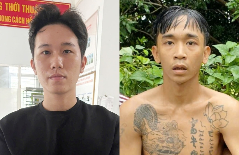 Đối tượng Lê Thành Lượm và Mai Văn Phúc (từ trái sang) Ảnh: Tiền Phong