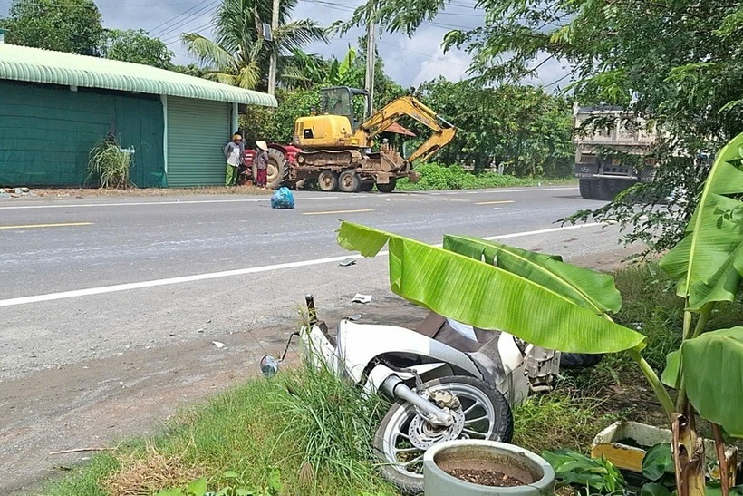 Hiện trường vụ tai nạn. Ảnh: Báo Dân trí.