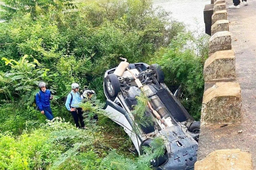 Hiện trường vụ tai nạn. Ảnh: Báo Dân trí.