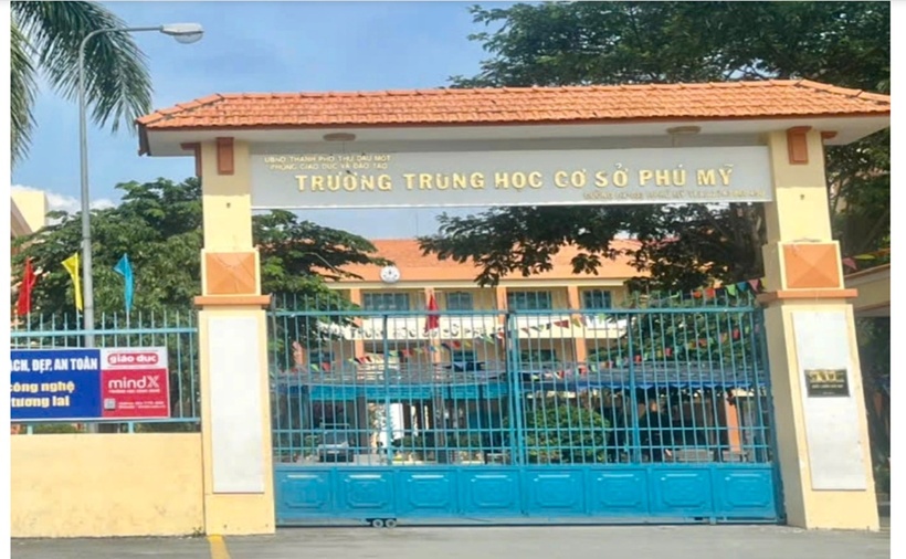Trường THCS Phú Mỹ, nơi xảy ra vụ việc. (Ảnh: VietnamNet)