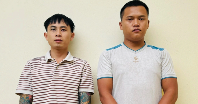 Hai đối tượng Nguyễn Hữu Ninh và Nguyễn Tất Tùng (Ảnh: Công an cung cấp).