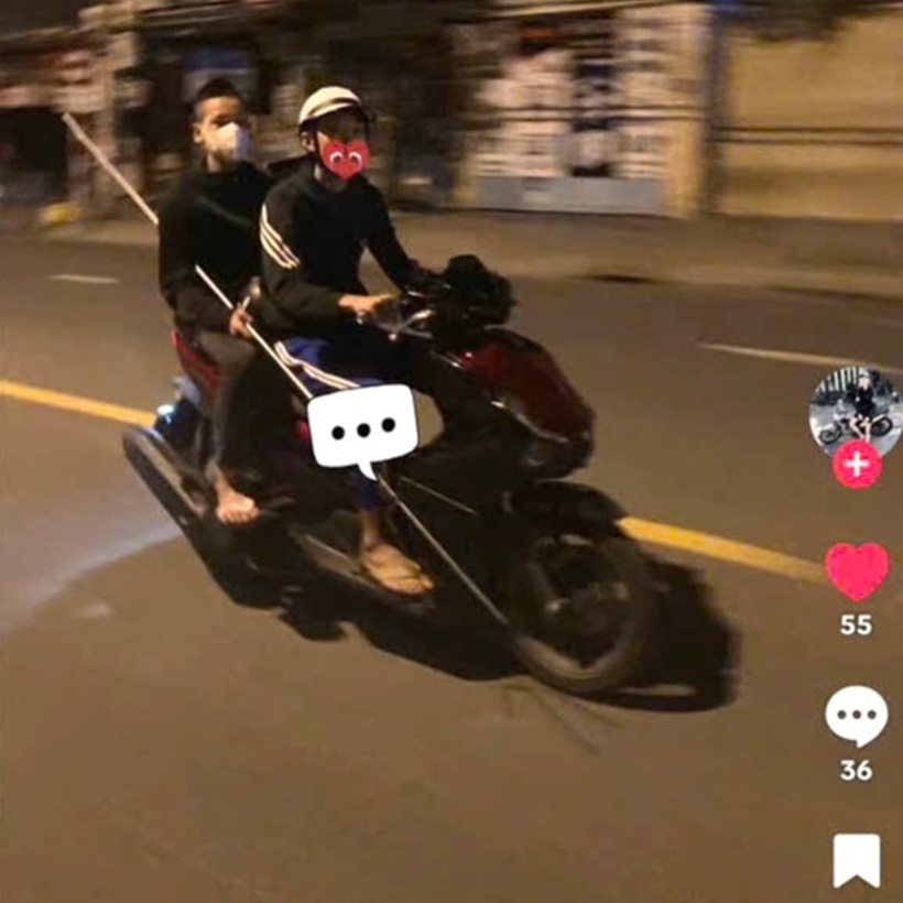Hình ảnh các đối tượng đăng tải lên mạng xã hội.