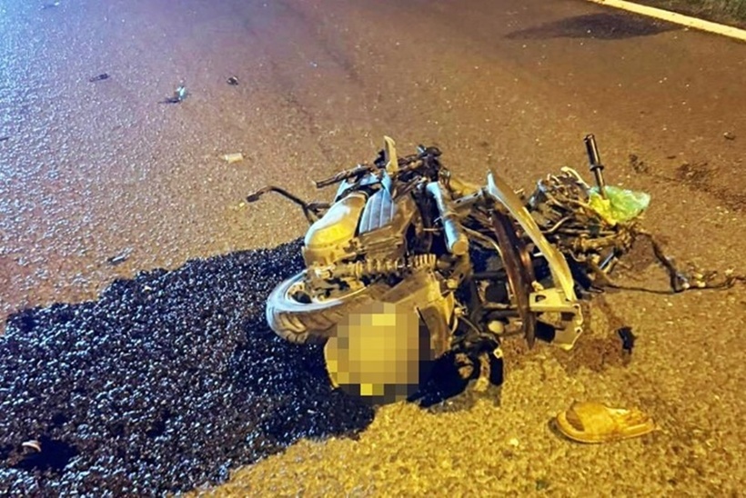 Hiện trường vụ tai nạn giao thông. Ảnh: Báo Tiền phong.