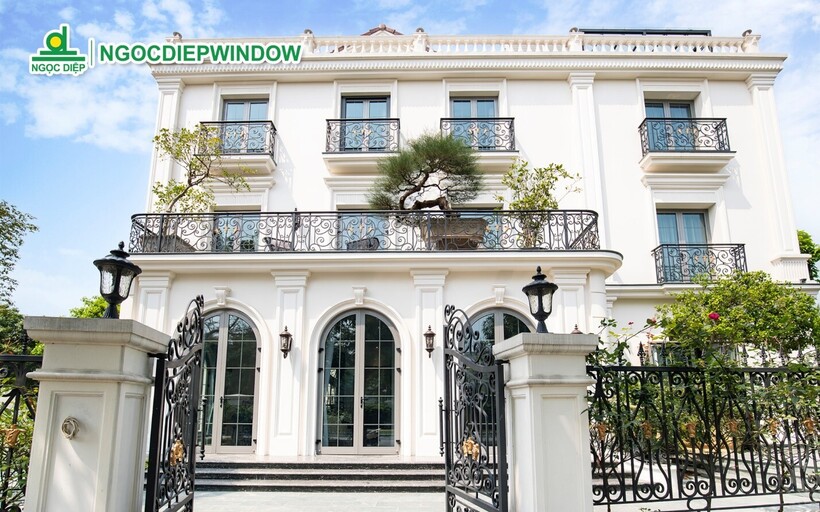 Công trình biệt thự Vinhomes Riverside (Ảnh: NGOCDIEPWINDOW)