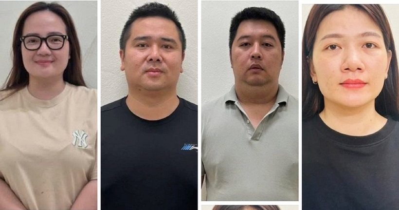 Các bị can: Hoàng Thị Hường, Nguyễn Duy Khánh, Nguyễn Hoài Nam, Nguyễn Thị Thoa. (Ảnh: Bộ Công an)