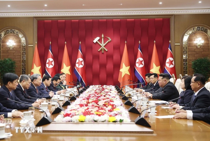 Quang cảnh cuộc hội đàm (Ảnh: TTXVN).