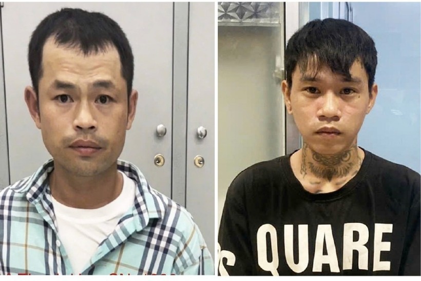 Lê Thanh Huy (bên trái) và Trần Trung Thực. (Ảnh: Cơ quan công an)