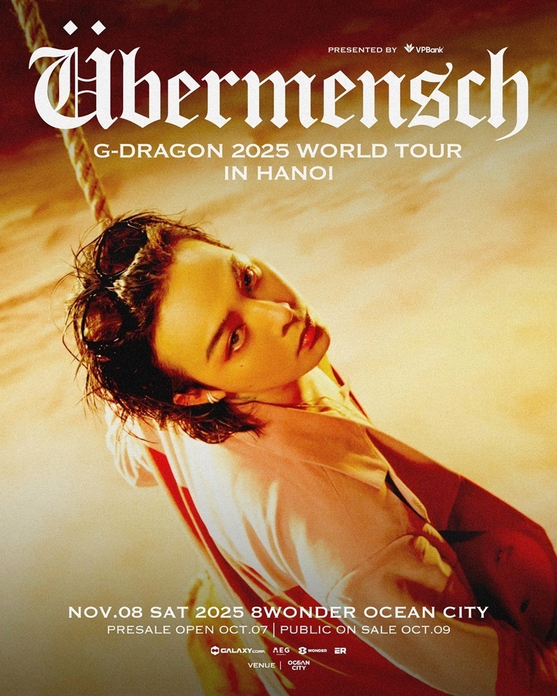 Cơn địa chấn G-DRAGON 2025 WORLD TOUR [Übermensch] mở bán vé Day 2 tại 8Wonder Ocean City - 1