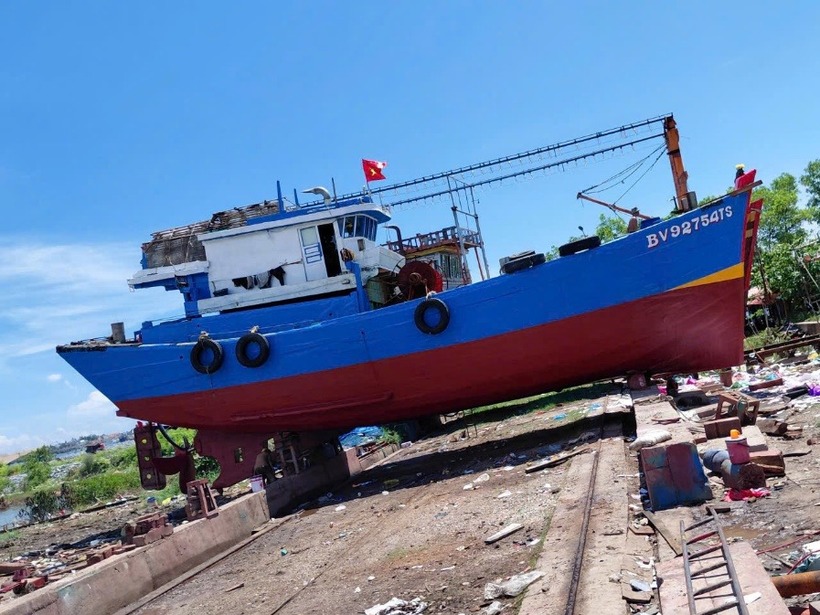 Tàu cá BV-92754-TS trước thời điểm mất tích. (Ảnh: Người đưa tin)