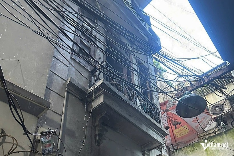 Ngôi nhà xảy ra vụ hỏa hoạn. Ảnh: VietNamNet