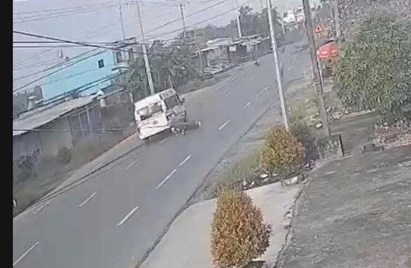 Hiện trường vụ tai nạn. Ảnh: Báo Tiền phong.