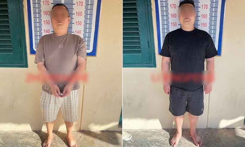 Các nghi phạm mang quốc tịch Trung Quốc bị bắt tại Campuchia. Ảnh: Yonhap.