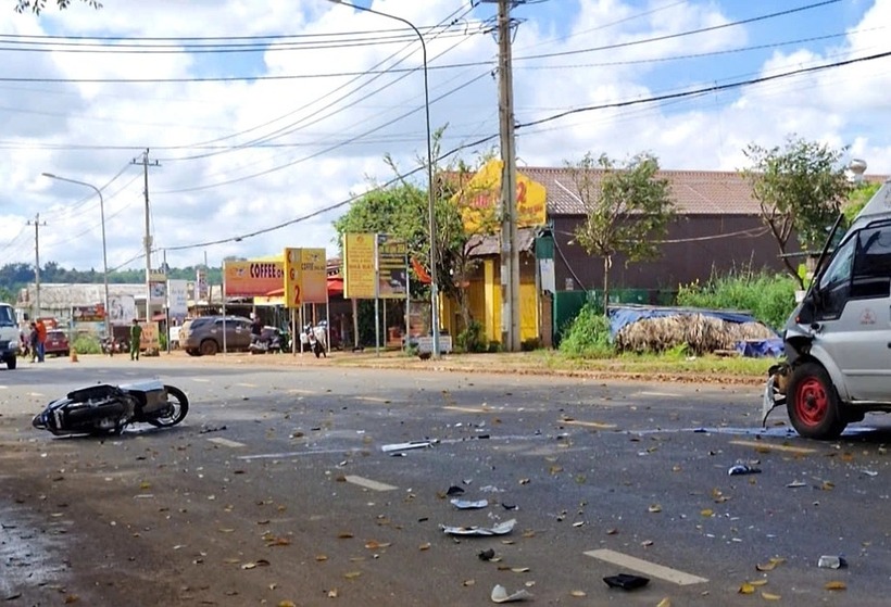 Hiện trường vụ tai nạn. Ảnh: Báo Xây dựng.