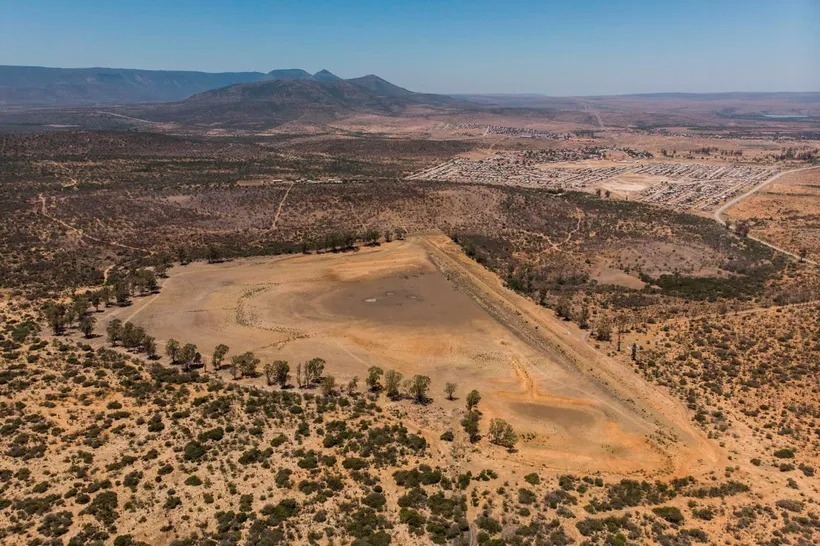 Một góc nhìn từ trên không của Adelaide Damin, Tỉnh Eastern Cape của Nam Phi. Ảnh: Getty