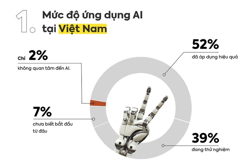Báo cáo Thực trạng ứng dụng AI trong doanh nghiệp Việt 2025 của Talentnet (Ảnh: Chụp màn hình báo cáo).