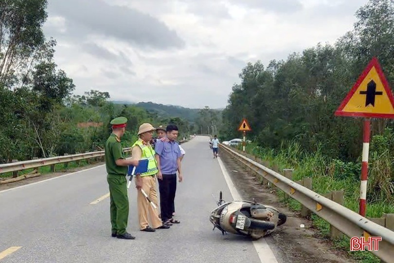 Hiện trường vụ tai nạn. Ảnh: Báo Hà Tĩnh.