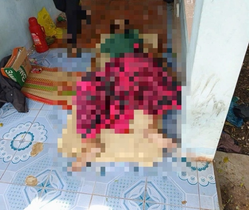 Hiện trường nơi phát hiện thi thể nam giới. Ảnh: Lao động