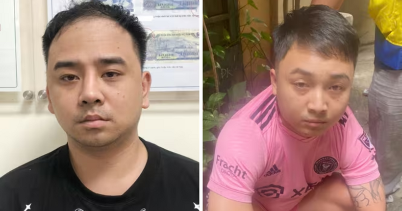 Hai đối tượng Nguyễn Bình Vượng và Nguyễn Anh Quân. (Ảnh: T.V)