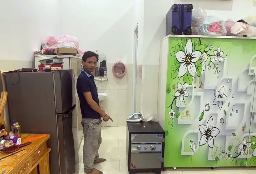 Trần Đăng Thành tại hiện trường vụ việc. Ảnh: PLO