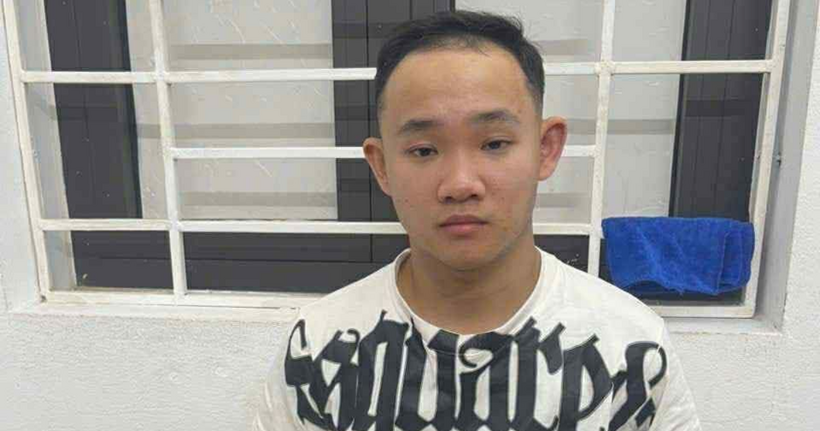 Bùi Ngọc Đức tại cơ quan công an.