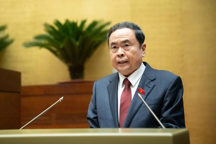 Chủ tịch Quốc hội Trần Thanh Mẫn phát biểu khai mạc Kỳ họp thứ 10, Quốc hội khoá XV (Ảnh: Media Quốc hội).