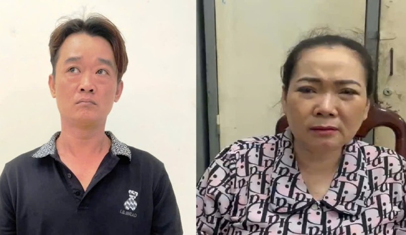 Đối tượng Tâm và Phương. Ảnh: Công an tỉnh Long An
