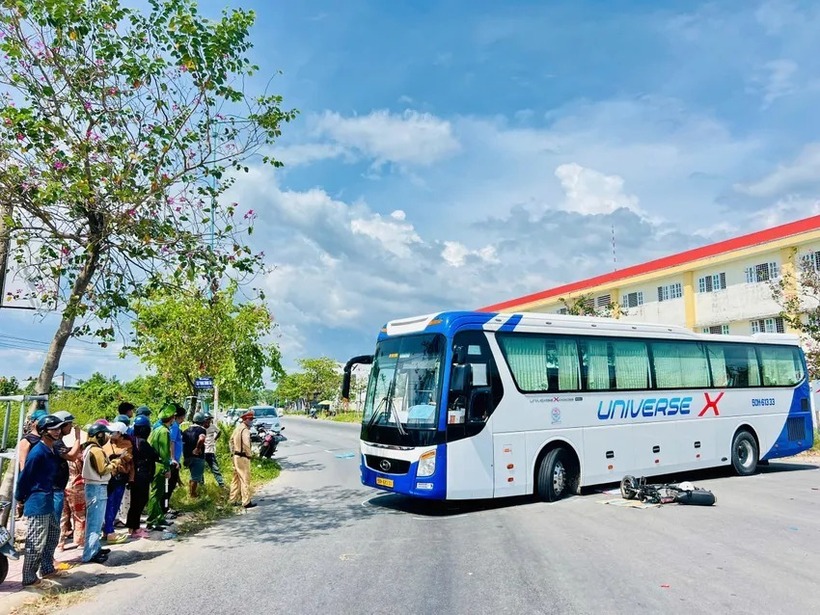 Hiện trường vụ tai nạn. Ảnh: PLO.