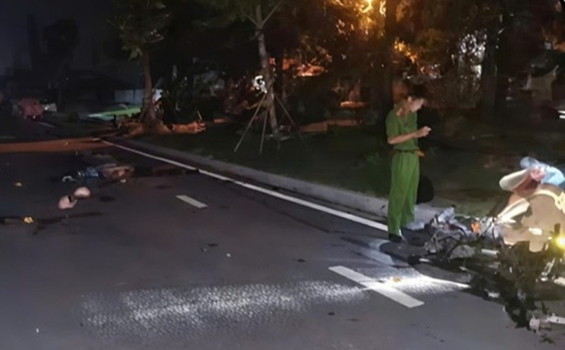 Hiện trường vụ tai nạn. Ảnh: Báo Người lao động.