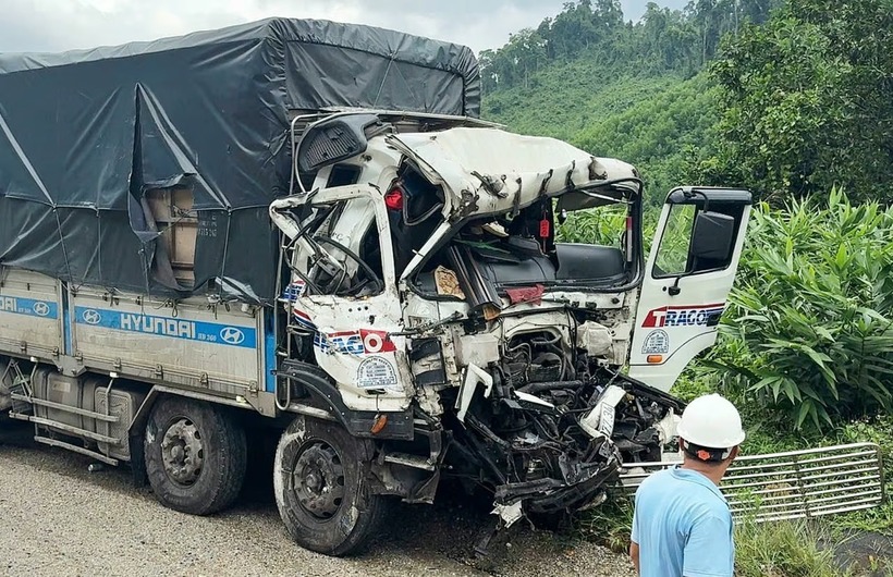 Hiện trường vụ tai nạn. Ảnh: Báo Pháp luật.