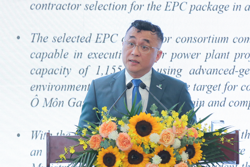 Phó Tổng Giám đốc Petrovietnam Phan Tử Giang phát biểu tại lễ ký