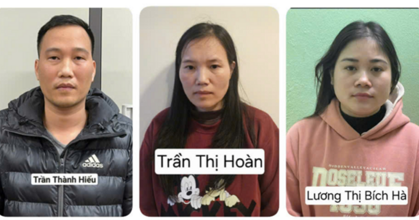 Trần Thị Hoàn và các bị can trong vụ án.