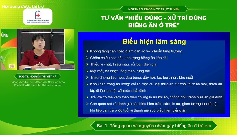 Đại học Y Hà Nội tổ chức thành công hội thảo khoa học trực tuyến “Hiểu đúng – xử trí đúng biếng ăn ở trẻ” - 3