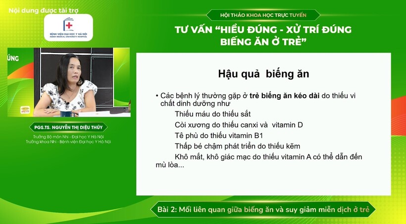 Đại học Y Hà Nội tổ chức thành công hội thảo khoa học trực tuyến “Hiểu đúng – xử trí đúng biếng ăn ở trẻ” - 4
