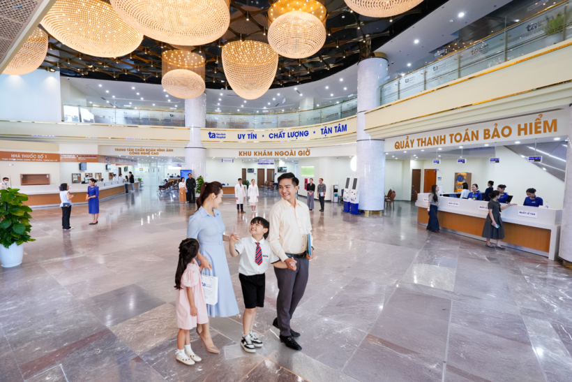 Phòng khám Đa khoa Tâm Anh Cầu Giấy được xem là “siêu” trung tâm khám chữa bệnh hiện đại bậc nhất Thủ đô. Ảnh: BVĐK Tâm Anh