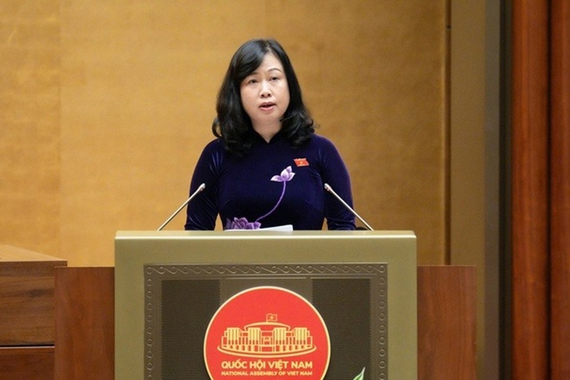 Bộ trưởng Bộ Y tế Đào Hồng Lan (Ảnh: Media Quốc hội).