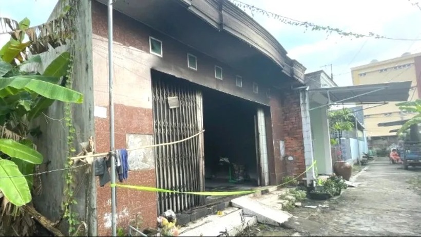 Căn nhà bị phóng hoả. (Ảnh: PLO)