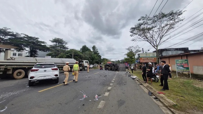 Hiện trường xảy ra vụ tai nạn. Ảnh: PLO.