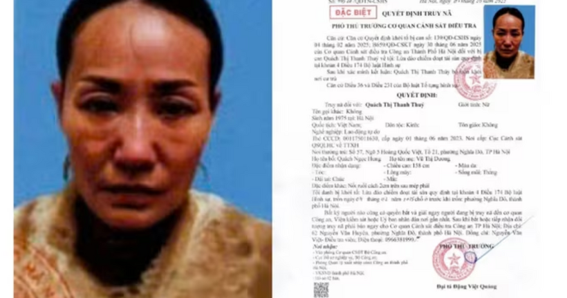 Quyết định truy nã Quách Thị Thanh Thuỷ .