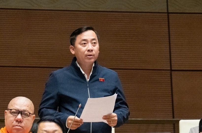 Đại biểu Đào Chí Nghĩa (đoàn Cần Thơ) tham gia thảo luận (Ảnh: Media Quốc hội).