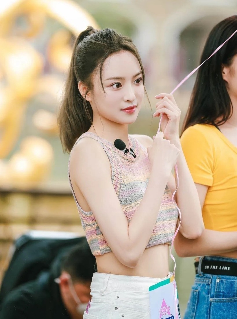 Zeng Shuangyi trong chương trình tìm kiếm tài năng Produce Camp 2020. Ảnh: Min News
