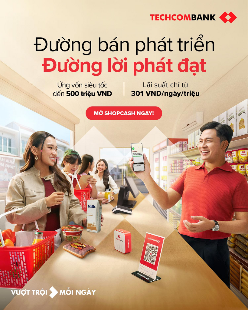 Có Techcombank chung đường – kinh doanh thuận lợi, doanh thu vượt trội!