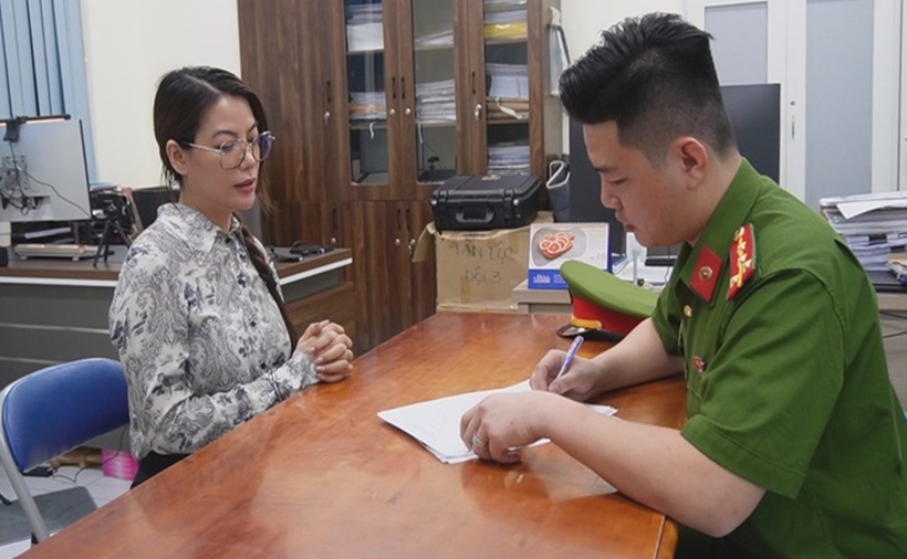 Trương Ngọc Ánh tại cơ quan điều tra. (Ảnh: Công an TP.HCM)