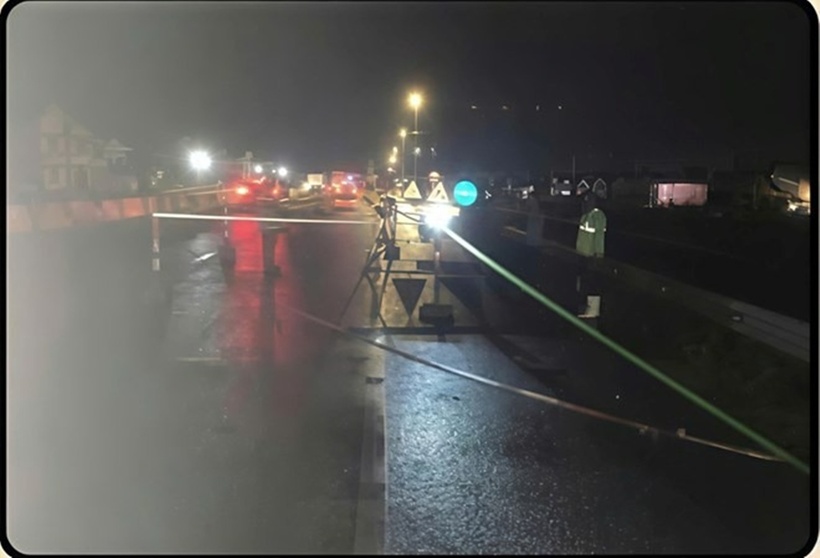 Hiện trường xảy ra vụ tai nạn. Ảnh: Báo Lao động.